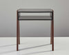 Modern Retro Black and Walnut Finish End Side Table