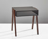 Modern Retro Black and Walnut Finish End Side Table