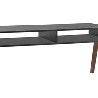 Modern Retro Black and Walnut Finish Coffee Table