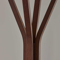 16.5" X 16.5" X 68.25" Walnut Coat Rack