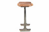 Natural Acacia Wood Iron Metal Console