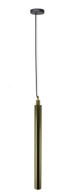 Matte Brass Cylindrical Pendant Lamp