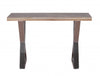 Teak and Chrome X Leg Console or Sofa Table