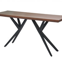 Brown Black Wood Metal Console