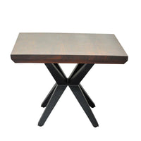 Contemporary Dark Acacia Black Inverted Frame End or Side table