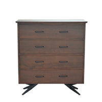 Brown Black Wood Metal Bedroom Chest