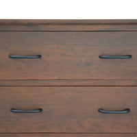 Brown Black Wood Metal Bedroom Chest