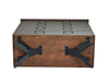 Brown Black Wood Metal Bedroom Chest