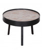 21" Round Modern Industrial Multi Grain Coffee Table