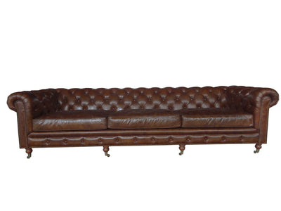 Brown Classic Sofa 4 Places