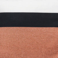 Light Coral and Black Color Block Square Pillow