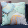 Pastel Watercolor Marble Cotton Square Throw Pillow