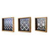 Modern Wood Black Metal Wall Decor