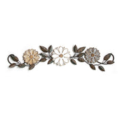 Tri-Color Wood and Metal Floral Over the Door Wall Decor