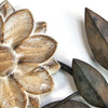 Tri-Color Wood and Metal Floral Over the Door Wall Decor