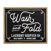 Wash and Fold Vintage Look Wood Framed Wall Art