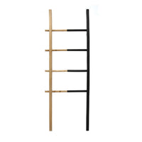 60" Wood &amp; Metal Decorative Ladder