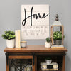 "Home" White Wood Metal Wall Decor