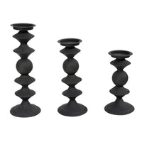 S-3 Modern Matte Black Metal Candlesticks