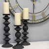 S-3 Modern Matte Black Metal Candlesticks