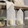 S-2 Farmhouse Style Distressed Metal Candleholders