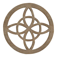 Celtic Inspired Design Wood Medallion Wall Art Deep Tone