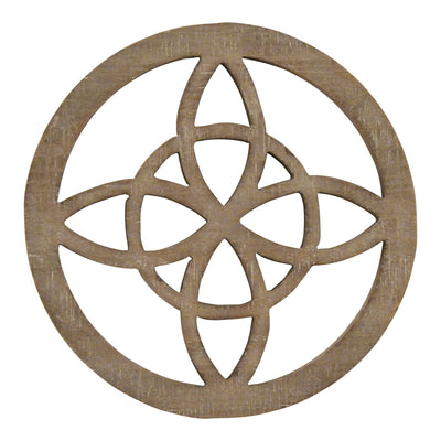 Celtic Inspired Design Wood Medallion Wall Art Deep Tone