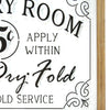 Vintage Style Laundry Room Glass and Wood Framed Wall Art