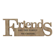 Friends are the Family Natural Wooden Wall Decor