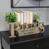 Friends are the Family Natural Wooden Wall Decor