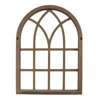 Distressed Wood Framed Window Arch Wall Decor