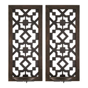 S 2 Black Laser Cut Sconces