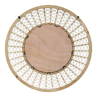 33.50" Woven Rattan Mirror