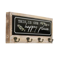 Rustic Chalkboard Style Coat Hook Rack