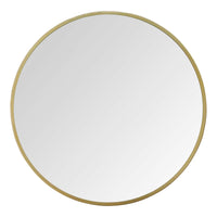 28" Aubrey Gold Metal Framed Wall Mirror