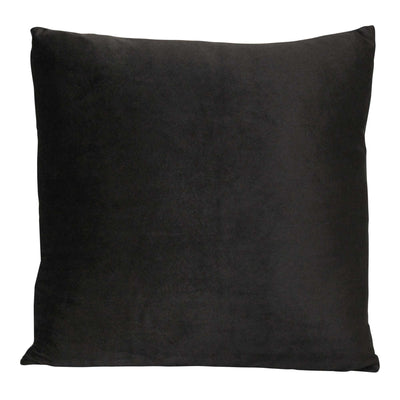 Black Textured Velvet Square Pillow