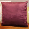 Merlot Purple Textured Velvet Square Pillow