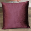 Merlot Purple Textured Velvet Square Pillow