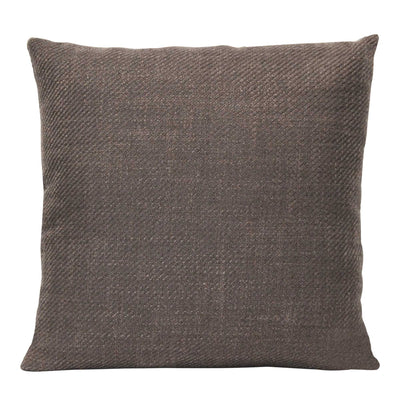 Square Mocha Brown Tweed Textured Throw Pillow