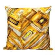 Shades of Yellow Abstract Design Square Pillow