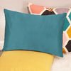 Teal Aqua Velvet Rectangular Lumbar Pillow