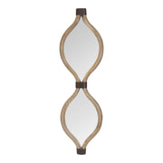 Brown Metal Teardrop Framed Wall Mirror