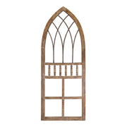 Cathedral-Style Wood and Metal Arch Panel