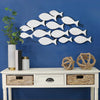 Distressed Fish in Motion Metal Wall Sculpture