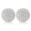 5" X 5" X 5" Silver Iron &amp; Cristal Spheres Set Of 2