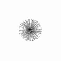 6" X 6" X 6" Silver Iron Urchin Small Sphere