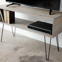 Gray Wash Maple And Steel TV Stand or Media Center