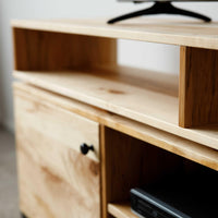 Natural Maple And Steel Multi Compartment TV Stand or Media Center