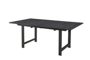 Adjustable Charcoal Black Distressed Oak And Steel Dining Table