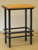 24" Deco Natural Cherry And Black Steel Bar Stool